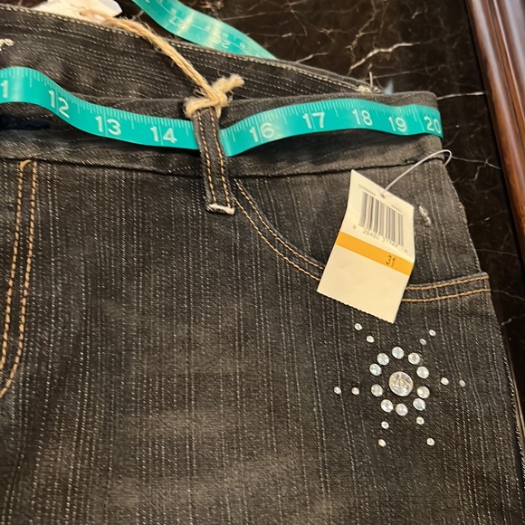 7 For Mankind Flynt Black A Pocket, Stone/Fabric Details; 31 - Picture 4 of 7